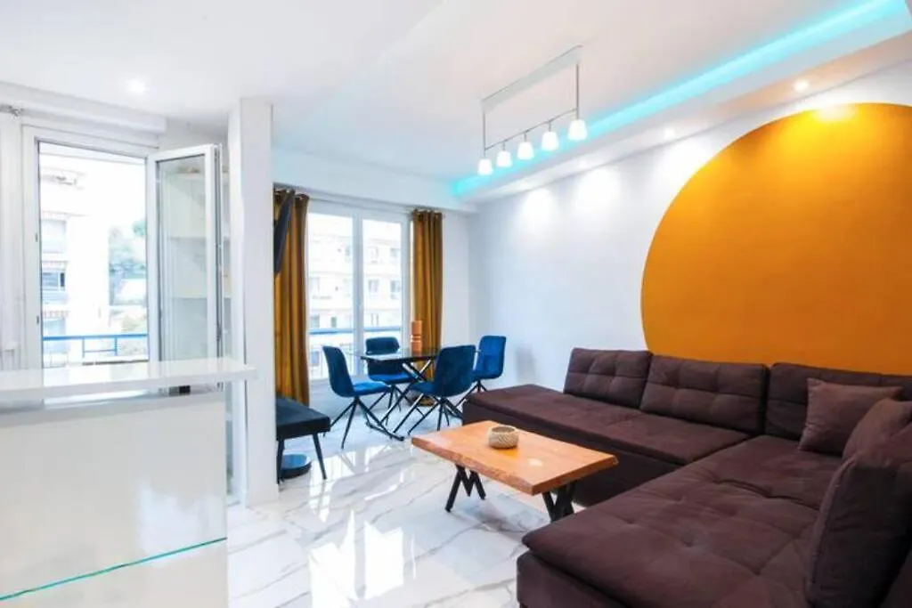2P Moderne Proche Promenade Des Anglais, Apercu Mer Nice Apartment